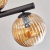 Koyoto ceiling light, globe light Amber, 10-light sources