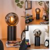 Gastor globe light, desk lamp, table lamp chrome, Smoke-coloured, 1-light source