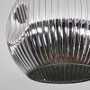 Ripoll ceiling light, globe light chrome, Smoke-coloured, 1-light source