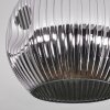 Ripoll ceiling light, globe light chrome, Smoke-coloured, 1-light source