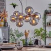 Gastor hanging light, globe light, pendant light Smoke-coloured, 8-light sources