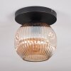 Ripoll ceiling light, globe light Amber, 1-light source