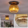 Ripoll ceiling light, globe light gold, clear, 1-light source