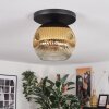 Ripoll ceiling light, globe light gold, clear, 1-light source