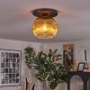 Ripoll ceiling light, globe light gold, clear, 1-light source