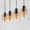 Hasvik hanging light, pendant light Amber, clear, 4-light sources