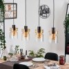 Hasvik hanging light, pendant light Amber, clear, 4-light sources