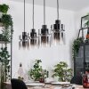 Hasvik hanging light, pendant light chrome, Smoke-coloured, 4-light sources