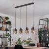 Hasvik hanging light, pendant light chrome, Smoke-coloured, 4-light sources