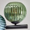 Koyoto ceiling light, globe light blue, green, coppery, 8-light sources