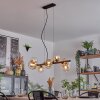 Chehalis hanging light, globe light, pendant light Amber, clear, 8-light sources