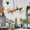 Chehalis hanging light, globe light, pendant light Amber, clear, 8-light sources