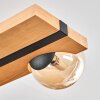 Chehalis ceiling light, globe light Ecru, black, 6-light sources