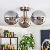 Cabalonga ceiling light, globe light brass, 3-light sources