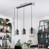 Hasvik hanging light, pendant light chrome, black, 3-light sources