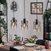 Hasvik hanging light, pendant light chrome, black, 3-light sources