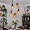 Hasvik hanging light, pendant light chrome, black, 5-light sources