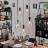 Hasvik hanging light, pendant light chrome, black, 5-light sources