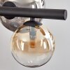 Chehalis hanging light, globe light, pendant light Amber, clear, Smoke-coloured, 8-light sources