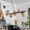 Chehalis hanging light, globe light, pendant light Amber, Smoke-coloured, 8-light sources