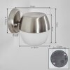 Bramdrupdam outdoor wall light, wall light matt nickel, 1-light source