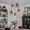 Hasvik hanging light, pendant light chrome, black, 5-light sources