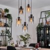 Hasvik hanging light, pendant light chrome, black, 5-light sources