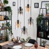 Hasvik hanging light, pendant light chrome, black, 5-light sources