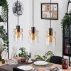 Hasvik hanging light, pendant light chrome, black, 3-light sources