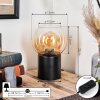 Koyoto globe light, desk lamp, table lamp Amber, clear, 1-light source