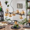 Gastor hanging light, globe light, pendant light Amber, 10-light sources