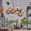 Gastor hanging light, globe light, pendant light Amber, clear, Smoke-coloured, 8-light sources