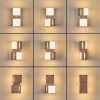 Swanek outdoor wall light, wall light LED rust-coloured, 2-light sources