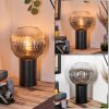 Koyoto globe light, desk lamp, table lamp clear, Smoke-coloured, 1-light source