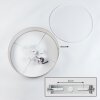 Foggia ceiling light matt nickel, 3-light sources