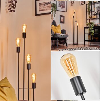 Limmingen floor lamp black, 4-light sources