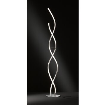 Wofi BONNEY floor lamp LED matt nickel, 1-light source