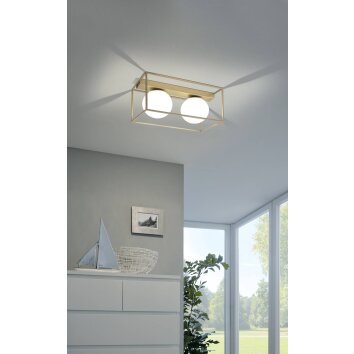 Eglo VALLASPRA Ceiling Light champagne, 2-light sources