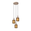 Lucide lights LAMBRES pendant light sand-coloured, 3-light sources