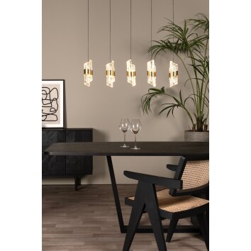 Lucide lights KLIGANDE pendant light LED gold, 5-light sources