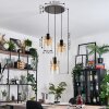 Hasvik hanging light, pendant light chrome, black, 3-light sources