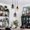 Hasvik hanging light, pendant light chrome, black, 3-light sources