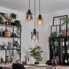 Hasvik hanging light, pendant light chrome, black, 3-light sources