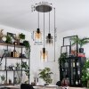 Hasvik hanging light, pendant light chrome, black, 3-light sources