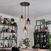 Hasvik hanging light, pendant light chrome, black, 3-light sources