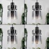 Hasvik hanging light, pendant light chrome, black, 3-light sources