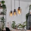 Hasvik hanging light, pendant light chrome, black, 3-light sources