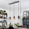 Hasvik hanging light, pendant light chrome, black, 3-light sources