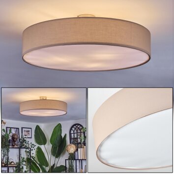 Foggia ceiling light matt nickel, 3-light sources