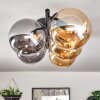 Gastor ceiling light, globe light Amber, Smoke-coloured, 5-light sources